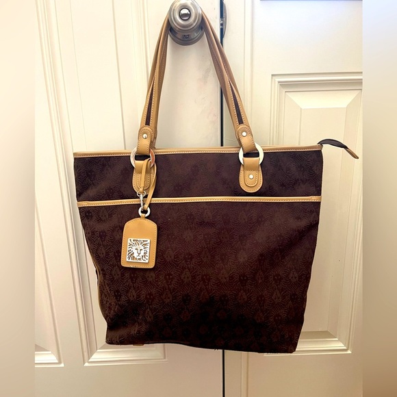 Anne Klein Large Brown and Tan Tote Bag - Picture 1 of 16